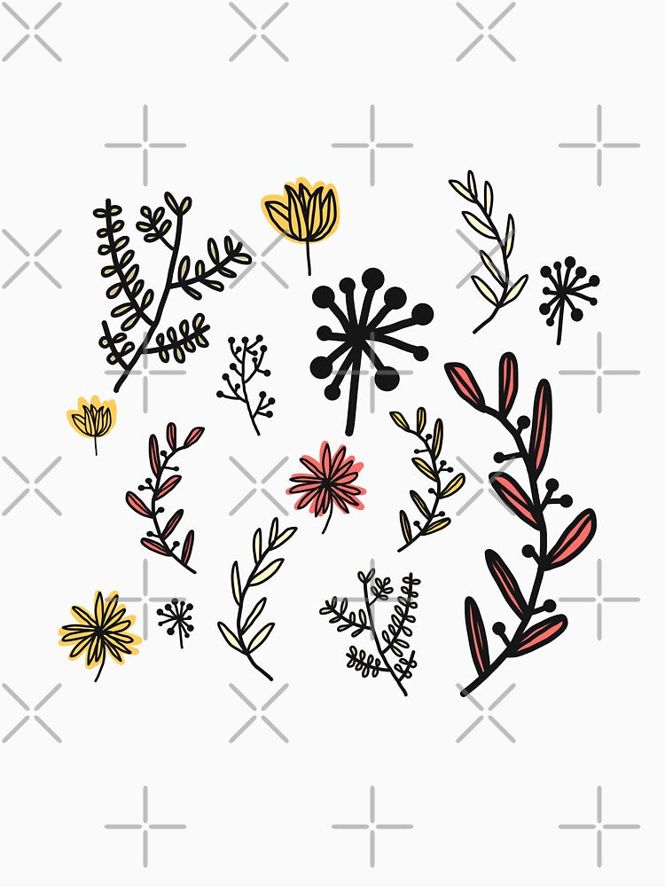 Flowers pattern nature minimalist handmade cool by Tropical Blood T-Shirts, Hoodie, Sweatshirt | BlankRebels.com (Image 3)