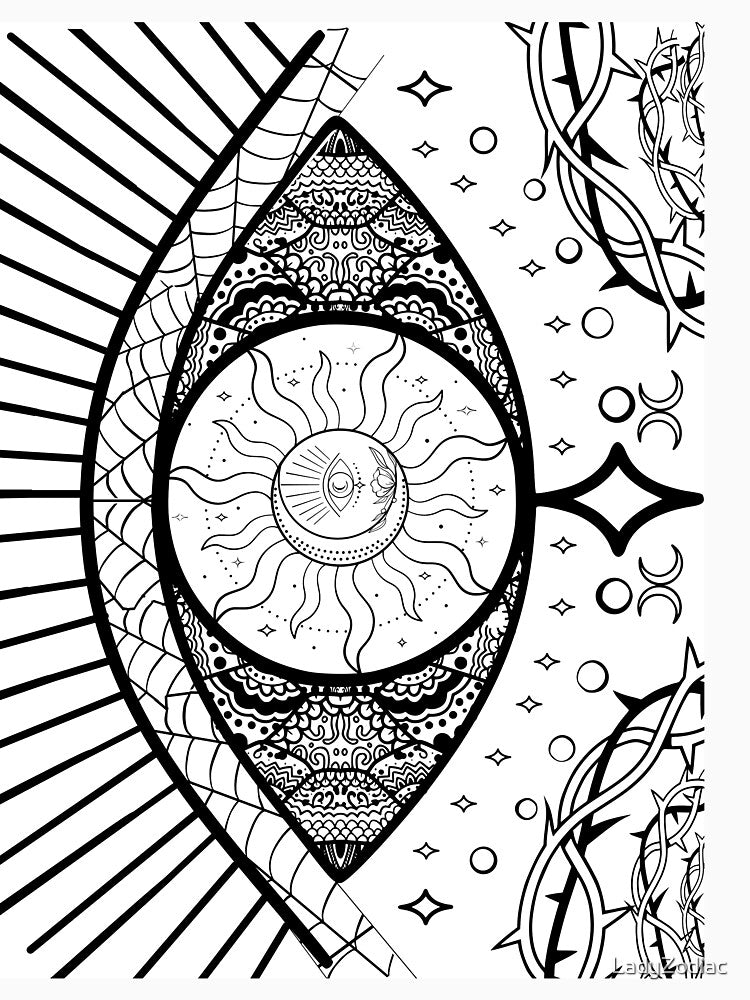 Sun Moon Third Eye Magic by LadyZodiac T-Shirts, Hoodie, Sweatshirt | BlankRebels.com (Image 3)
