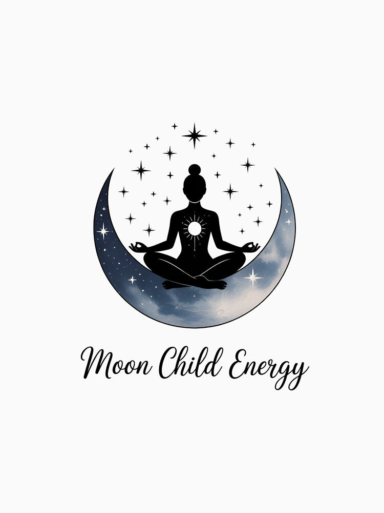 Moon Child Energy – Celestial Meditation Woman by ArtByYunus T-Shirts, Hoodie, Sweatshirt | BlankRebels.com (Image 3)