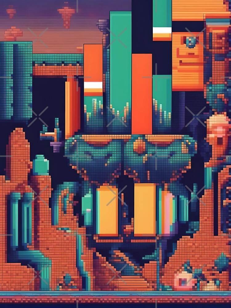 Pixelated City Life Abstract Art by Esterlane T-Shirts, Hoodie, Sweatshirt | BlankRebels.com (Image 3)