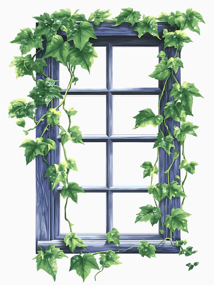 Light Academia Aesthetic Art: Vintage Ivy Covered Window by bapupa T-Shirts, Hoodie, Sweatshirt | BlankRebels.com (Image 3)