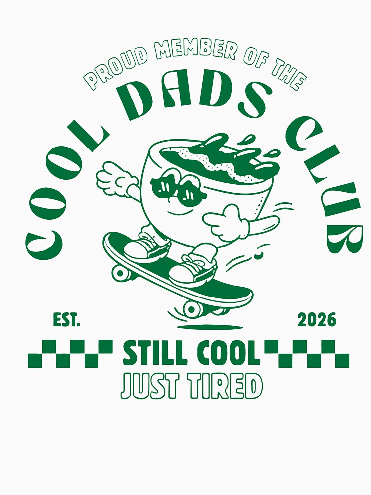Cool Dads Club Shirt, Retro Skater Style Fatherhood Top Est. 2026 by MutzelArts