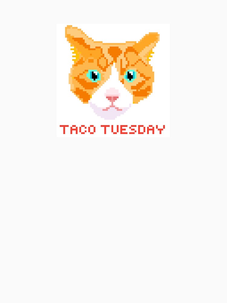 Flanoy the cat taco tuesday pixel art merch! by LaylaPiglet T-Shirts, Hoodie, Sweatshirt | BlankRebels.com (Image 3)