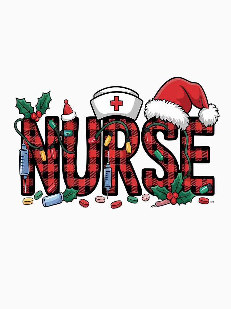 Nurse Santa Hat Reindeer Xmas Christmas Nurse by VladoZork T-Shirts, Hoodie, Sweatshirt | BlankRebels.com (Image 3)