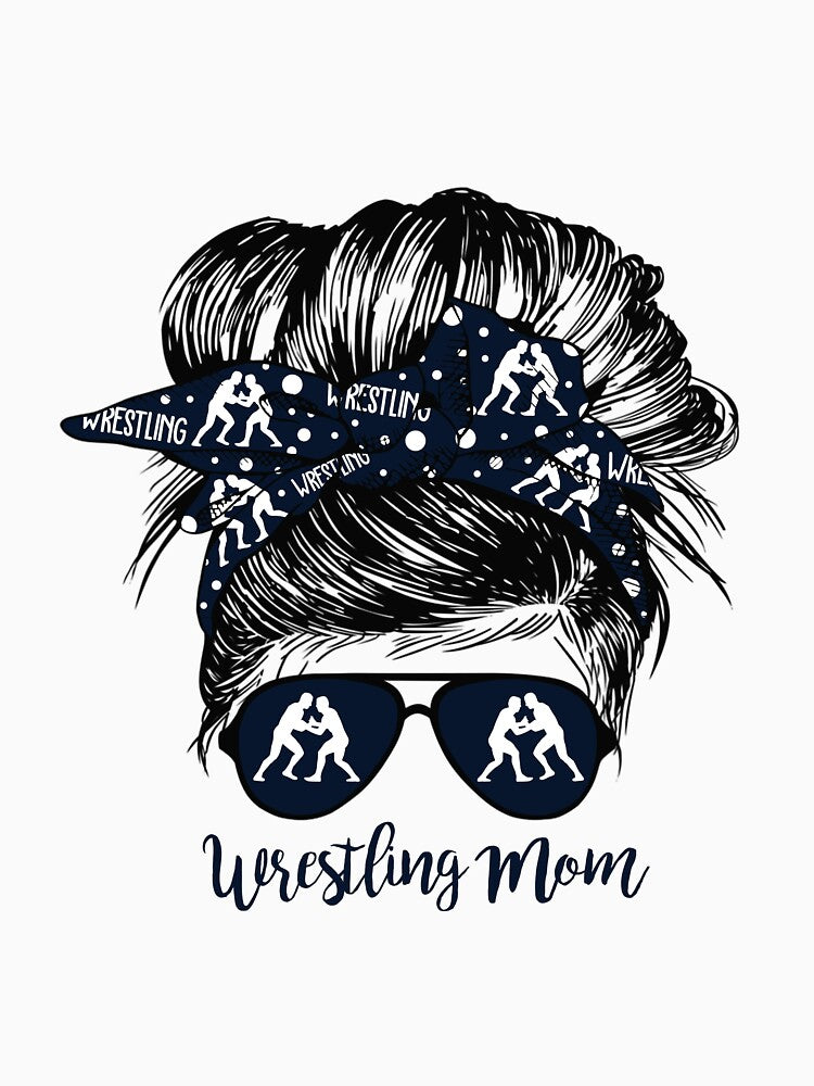Wrestling Mom Messy Bun by VickyCloset T-Shirts, Hoodie, Sweatshirt | BlankRebels.com (Image 3)