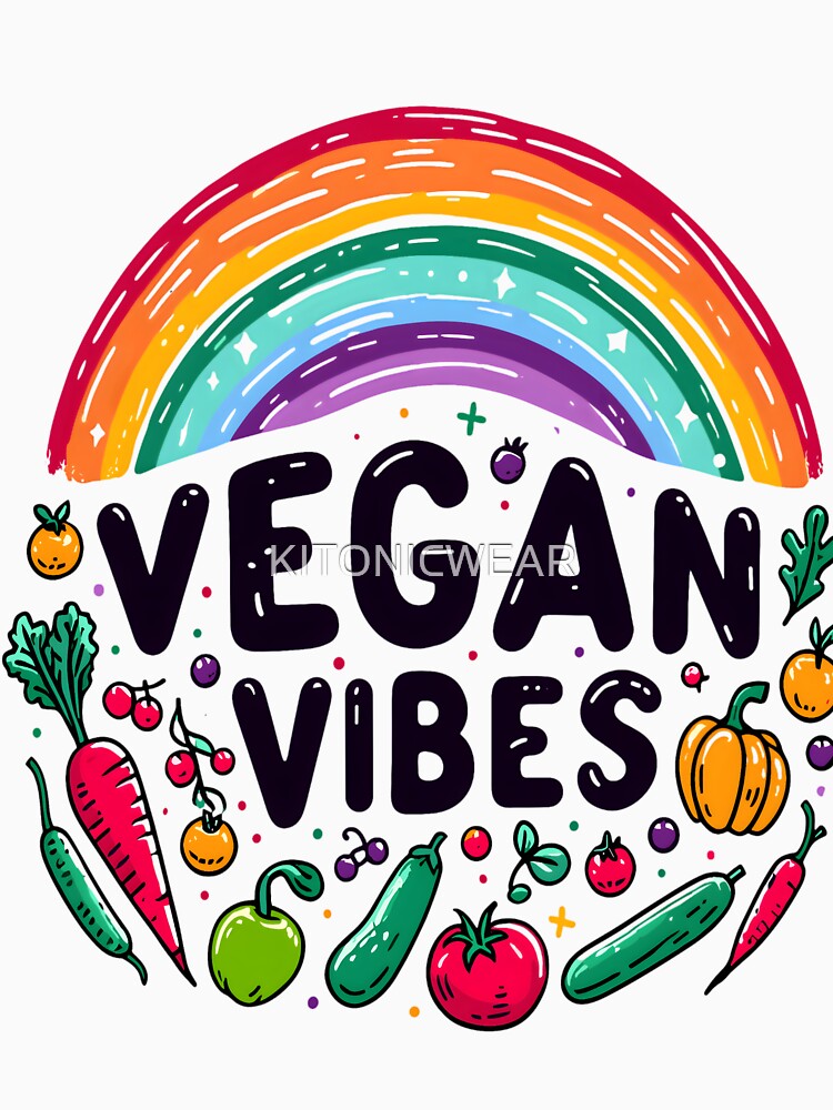 Vegan Vibes Cute Vegan by KitonicTees T-Shirts, Hoodie, Sweatshirt | BlankRebels.com (Image 3)