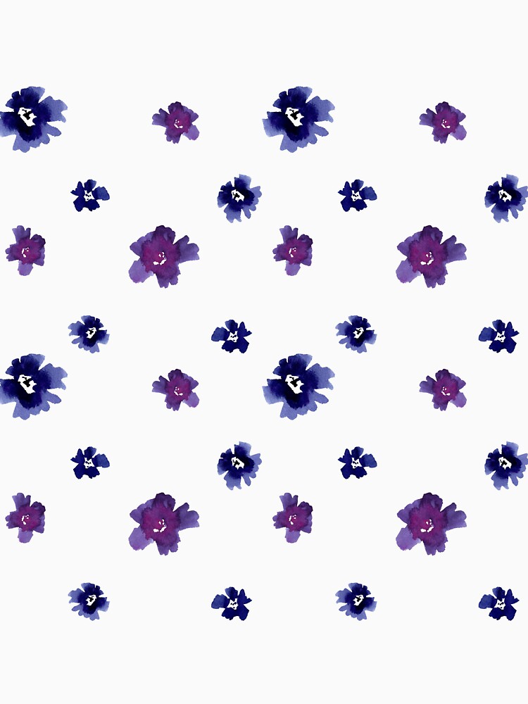 Violet viola flower pattern a watercolor sketch by Yana Mustafina | Boho Soulful Designs T-Shirts, Hoodie,... (Image 3)