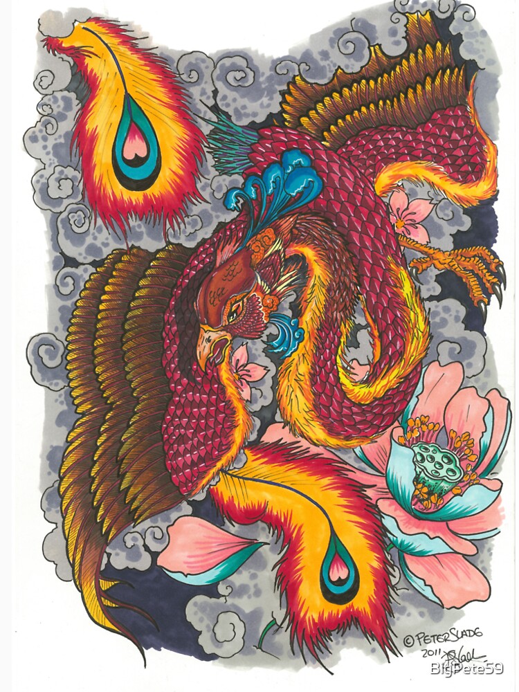 Japanese style Phoenix tattoo design by BigPete59 T-Shirts, Hoodie, Sweatshirt | BlankRebels.com (Image 2)