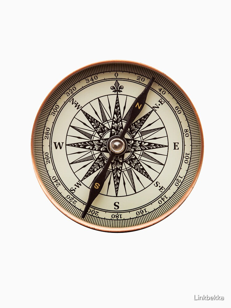 Vintage Compass Clock Face by KALEIDOSCOPE UK