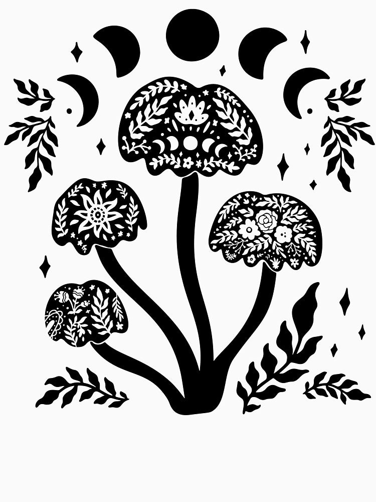 Moon Mushrooms by storyboxdesigns T-Shirts, Hoodie, Sweatshirt | BlankRebels.com (Image 3)