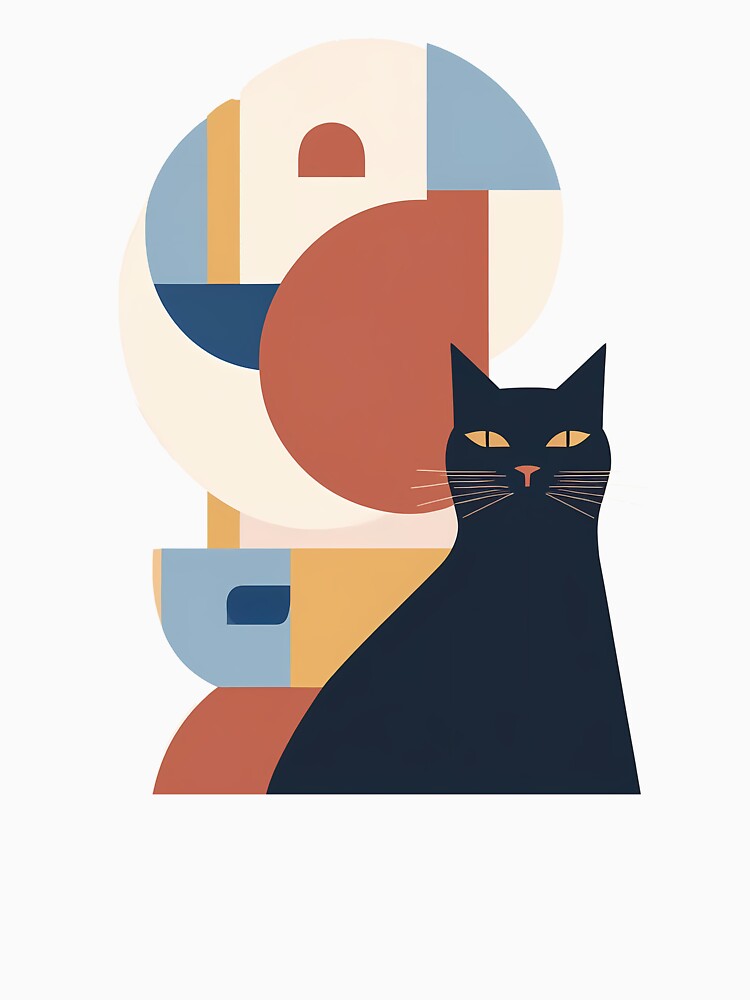 Cat as Minimal Pastel Art by OzzFrequency T-Shirts, Hoodie, Sweatshirt | BlankRebels.com (Image 3)