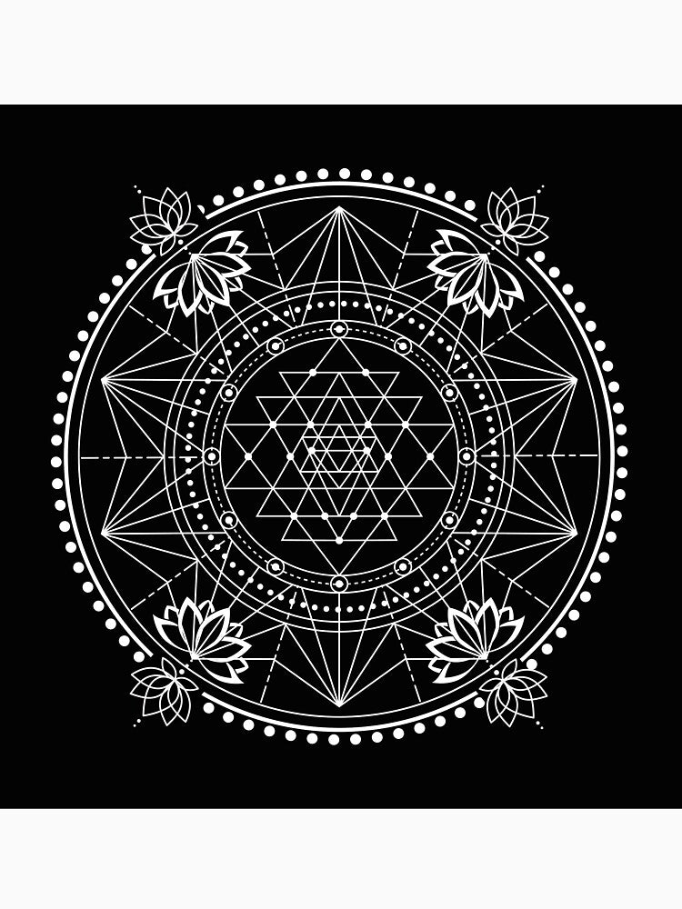 Lotus Sri Yantra by BlueSkyHealing T-Shirts, Hoodie, Sweatshirt | BlankRebels.com (Image 3)