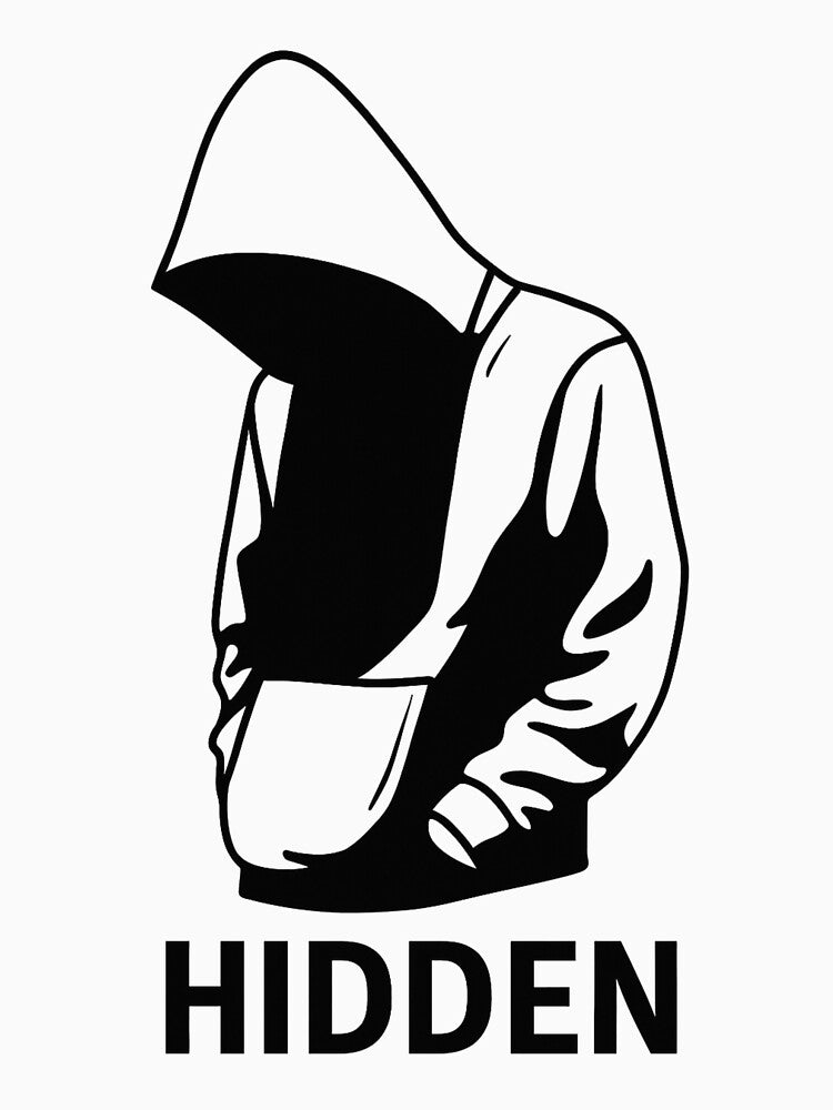 Hidden Minimal hoodie Tshirt Design by pixelrealmJL Sweatshirt | BlankRebels.com (Image 3)