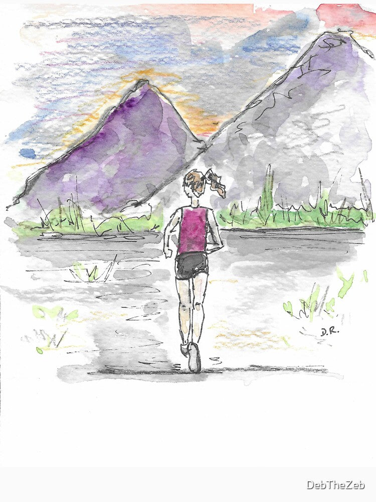 Runner and mountains by DebTheZeb T-Shirts, Hoodie, Sweatshirt | BlankRebels.com (Image 3)