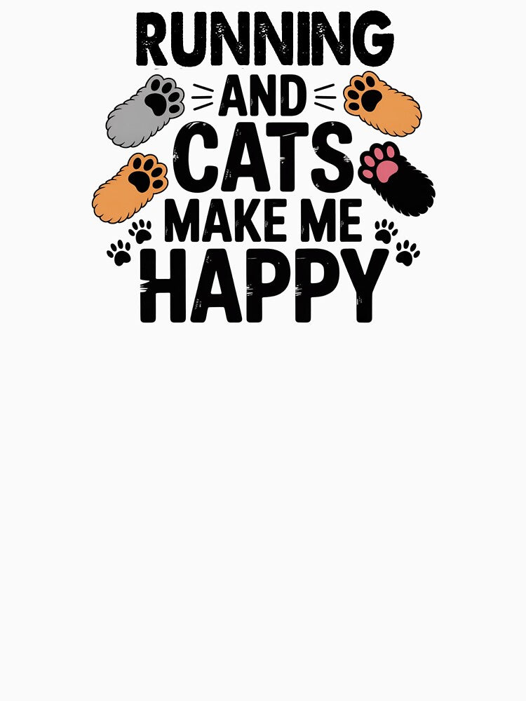 Running And Cats Make Me Happy - Funny Running Cats Lover by Oussinc T-Shirts, Hoodie, Sweatshirt | BlankRebels.com (Image 3)