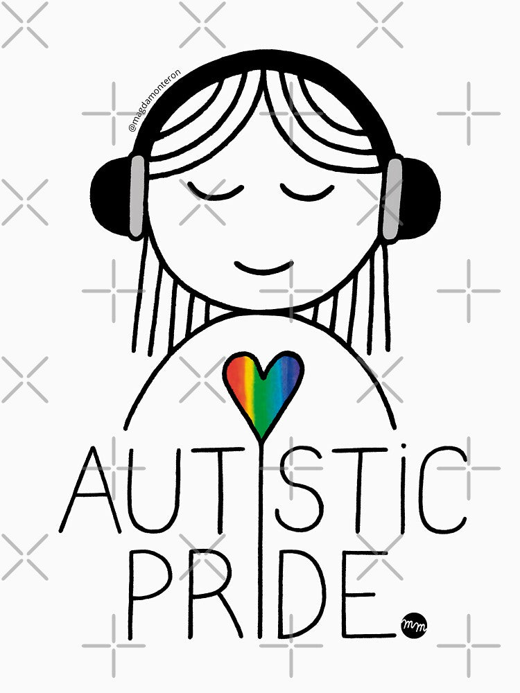 AUTISTIC PRIDE - black liner version by Magda Montero T-Shirts, Hoodie, Sweatshirt | BlankRebels.com (Image 3)