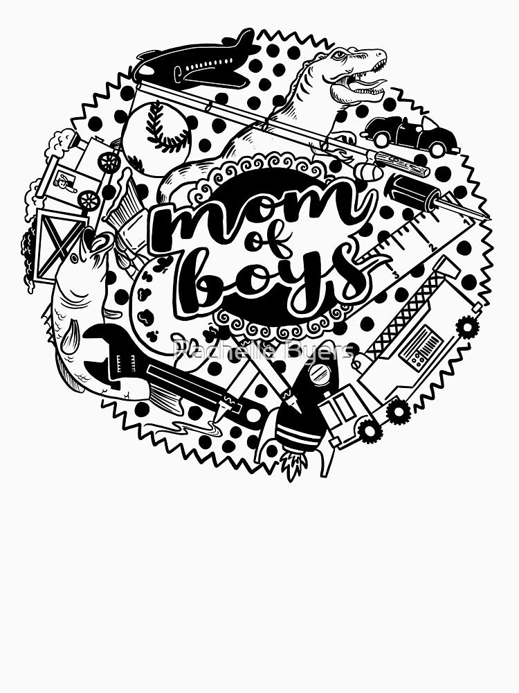 Mom of Boys Curator of Chaos by Rachelle Byers T-Shirts, Hoodie, Sweatshirt | BlankRebels.com (Image 3)