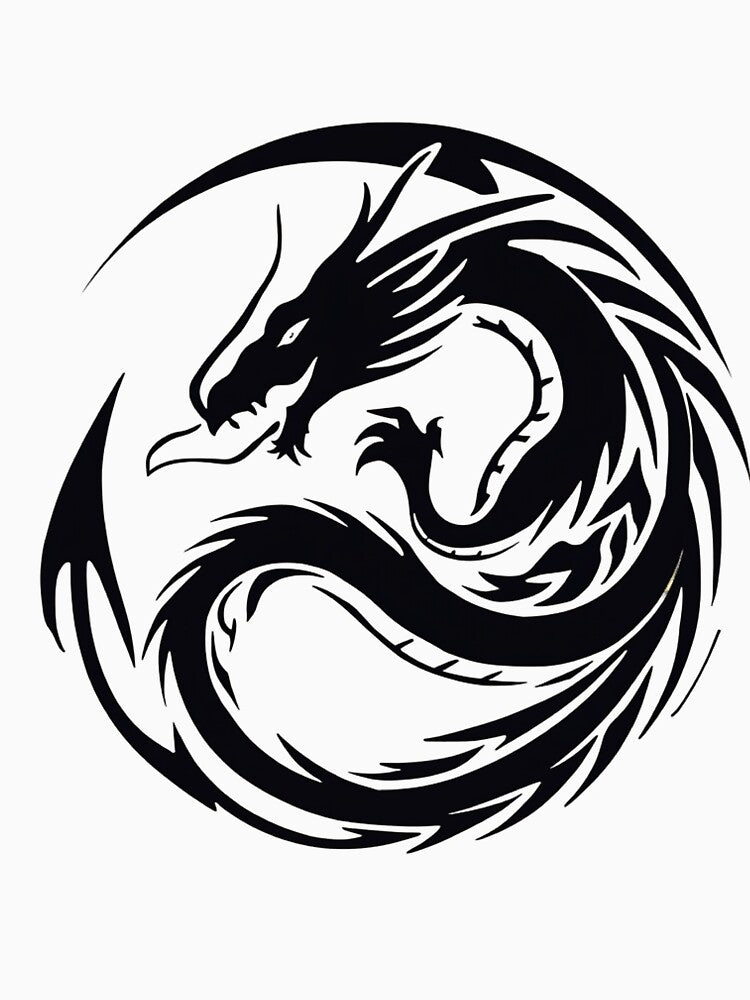 Dark Serpent Dragon Seal – Mystical Tribal Design by Nuve-ra T-Shirts, Hoodie, Sweatshirt | BlankRebels.com (Image 3)