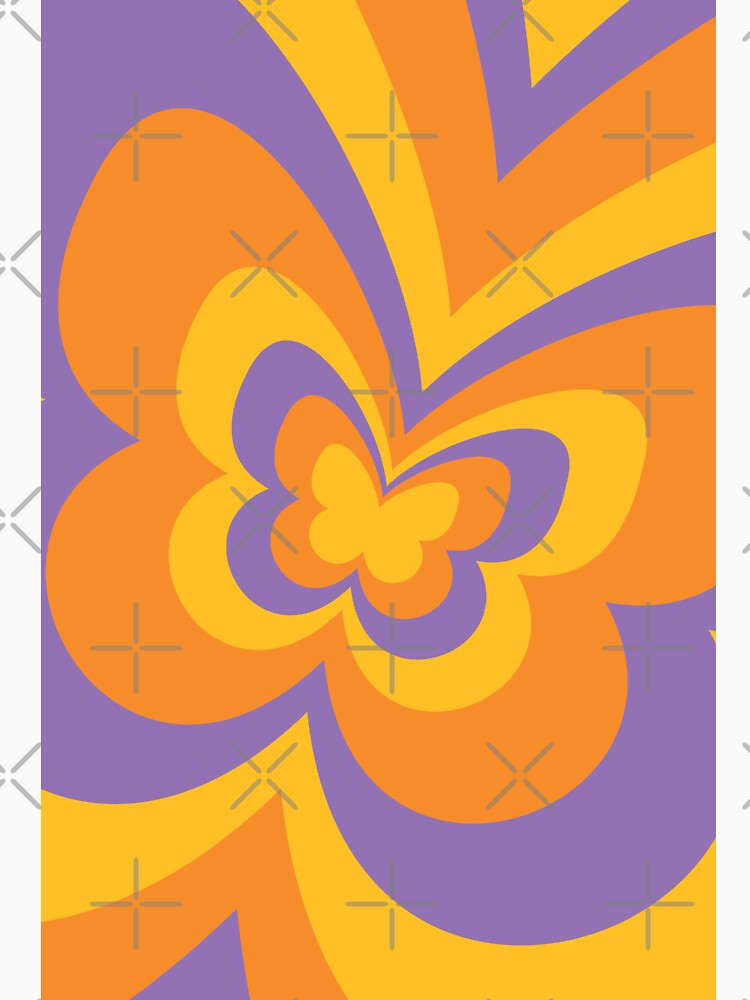 Orange Purple Butterfly Aesthetic by LinDraws T-Shirts, Hoodie, Sweatshirt | BlankRebels.com (Image 3)
