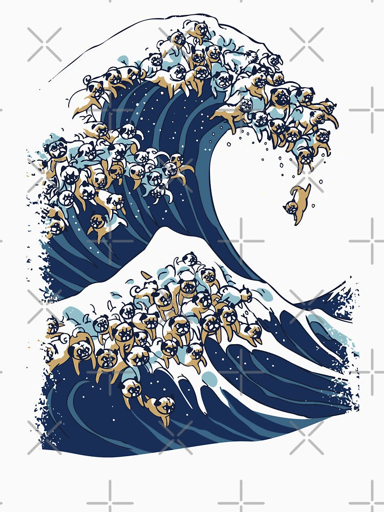 The Great Wave of Pug by Huebucket T-Shirts, Hoodie, Sweatshirt | BlankRebels.com (Image 3)