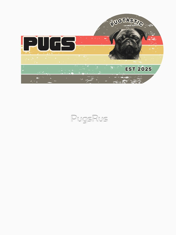 Pug Badge Shirt – Retro Dog Lover Design  EST 2025 by PugsRus Hoodie, Sweatshirt | BlankRebels.com (Image 3)