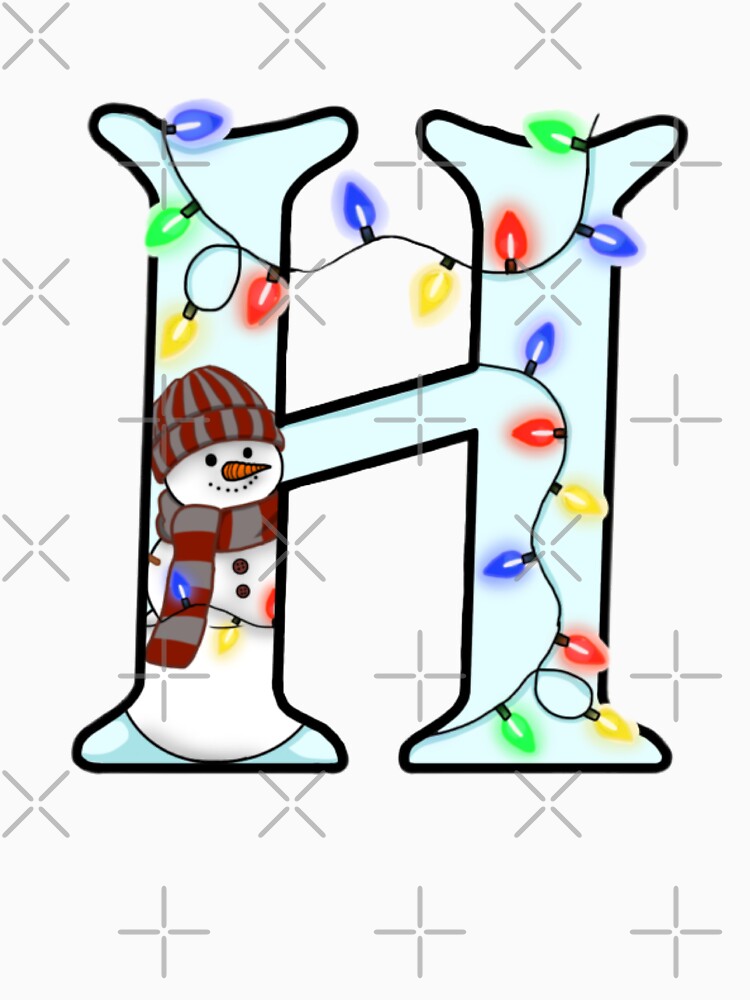 Holiday themed letter H by Artistkhg T-Shirts, Hoodie, Sweatshirt | BlankRebels.com (Image 3)