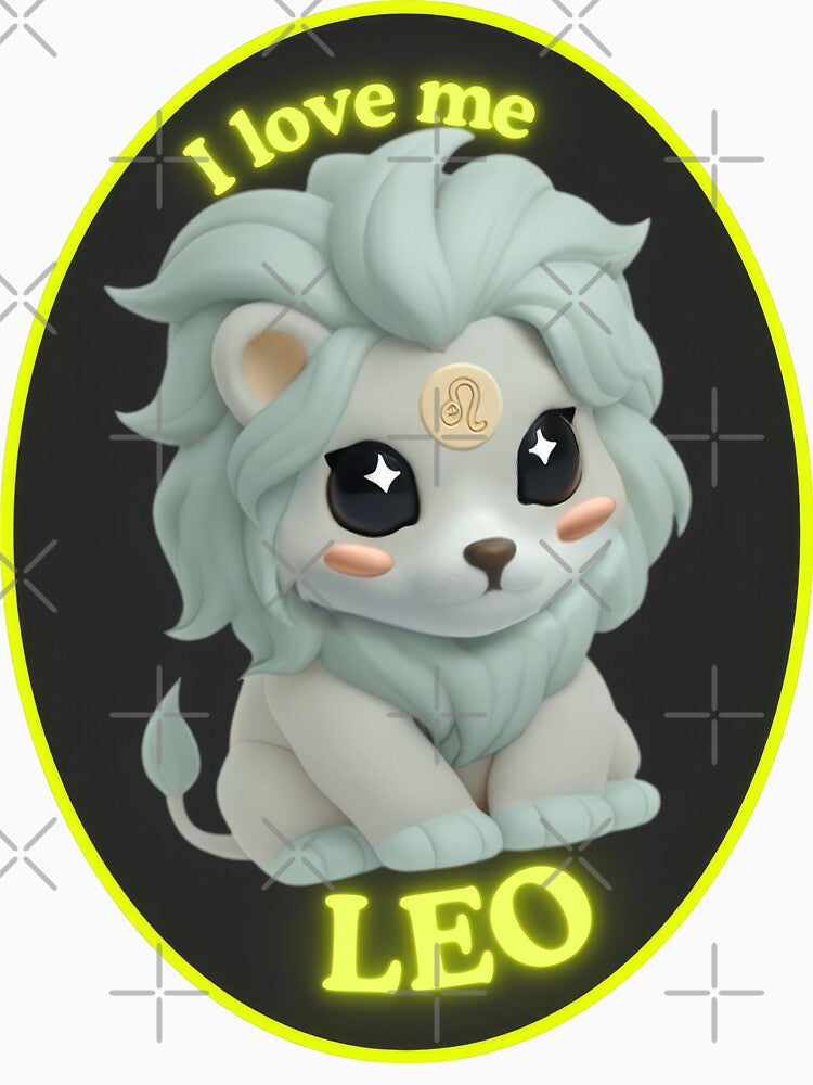 The Zodies Leo “I Love Me” Neon Badge by stickeeyard