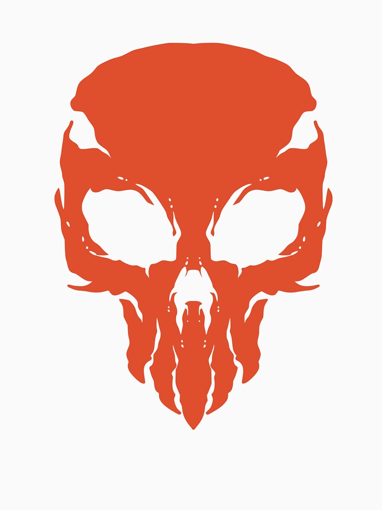 Minimal Red Skull Silhouette Dark Graphic by Horrify T-Shirts, Hoodie, Sweatshirt | BlankRebels.com (Image 3)