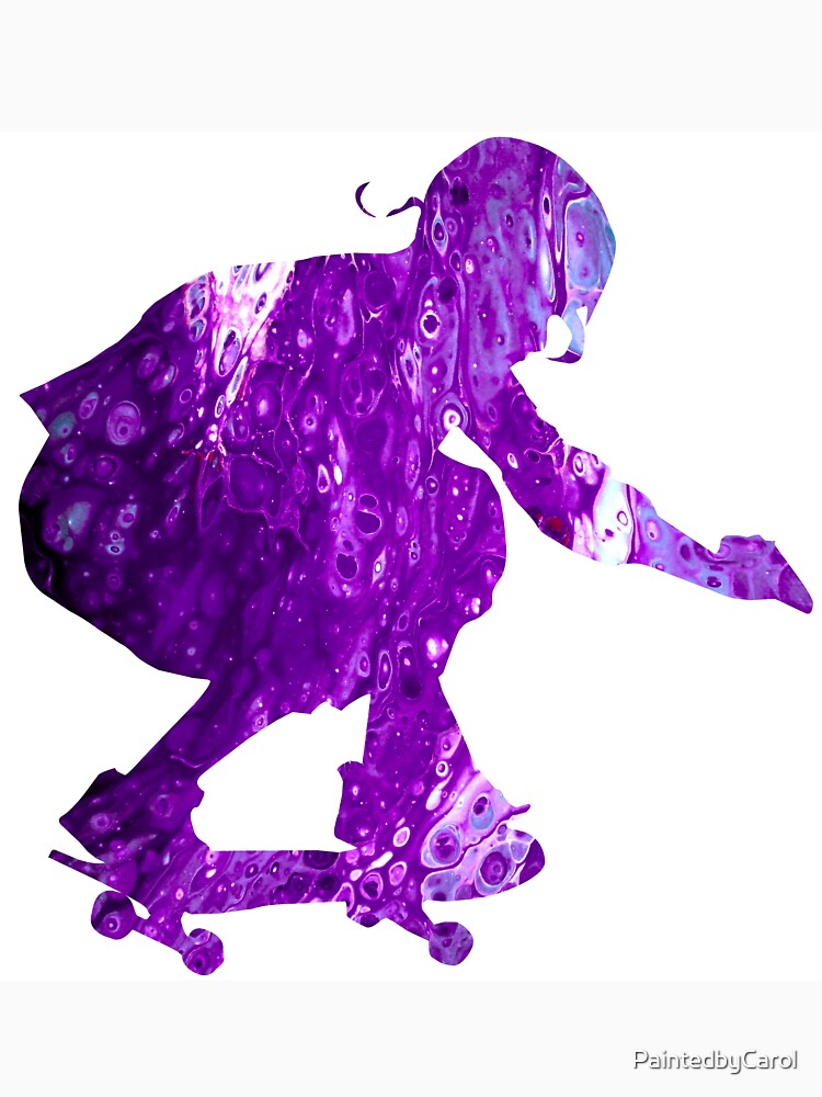 Purple Skateboarder by PaintedbyCarol T-Shirts, Hoodie, Sweatshirt | BlankRebels.com (Image 3)