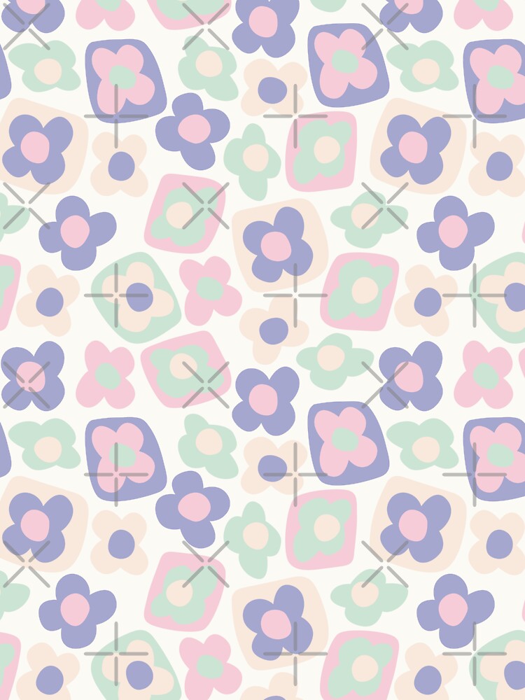 BOHO BOXY MODERN FLOWER PATTERN KIDS PASTELS by blomastudios T-Shirts, Hoodie, Sweatshirt | BlankRebels.com (Image 3)