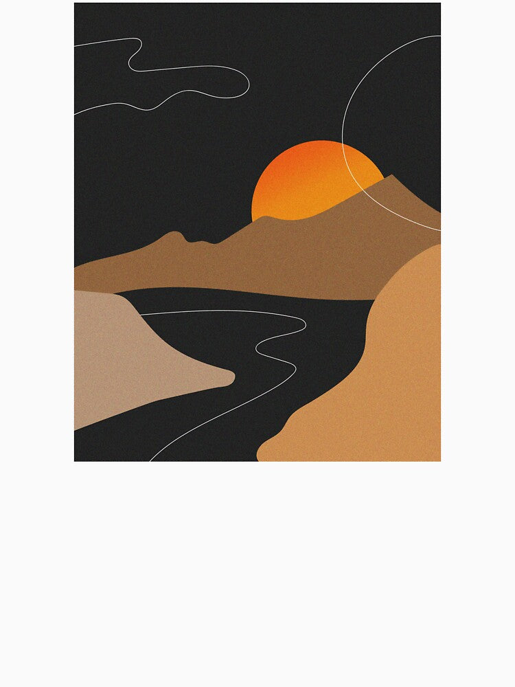 Minimal Sunset Digital Art T-Shirts, Hoodie, Sweatshirt