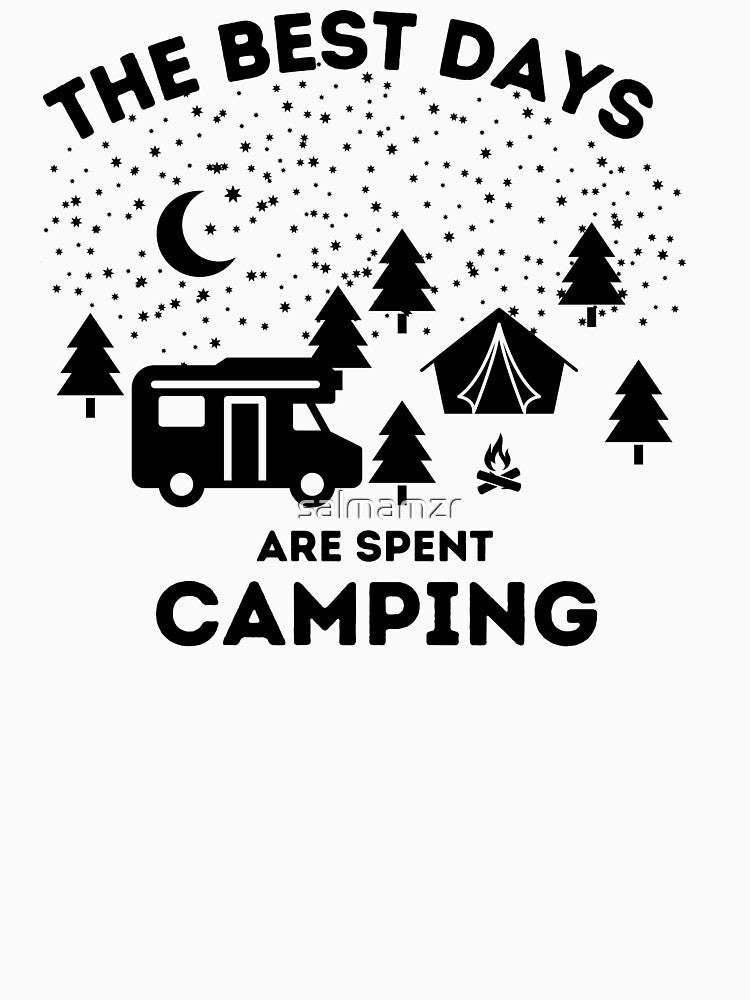 The Best Days Are Spent Camping , Cute Camper Design by salmamzr T-Shirts, Hoodie, Sweatshirt | BlankRebels.com (Image 3)