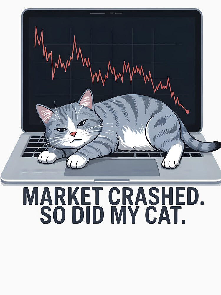 Funny Cat Market Crash – Stock Trading Humor Design by WinkWild T-Shirts, Hoodie, Sweatshirt | BlankRebels.com (Image 3)