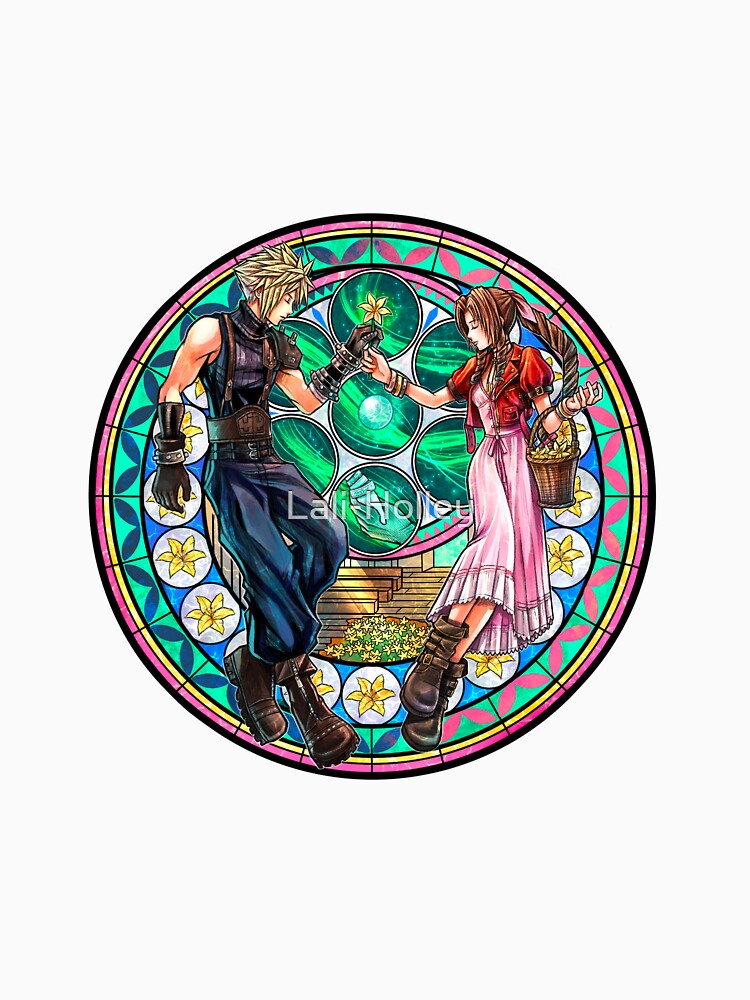 Cloud and Aerith Stained Glass by Lali-Holley T-Shirts, Hoodie, Sweatshirt | BlankRebels.com (Image 3)