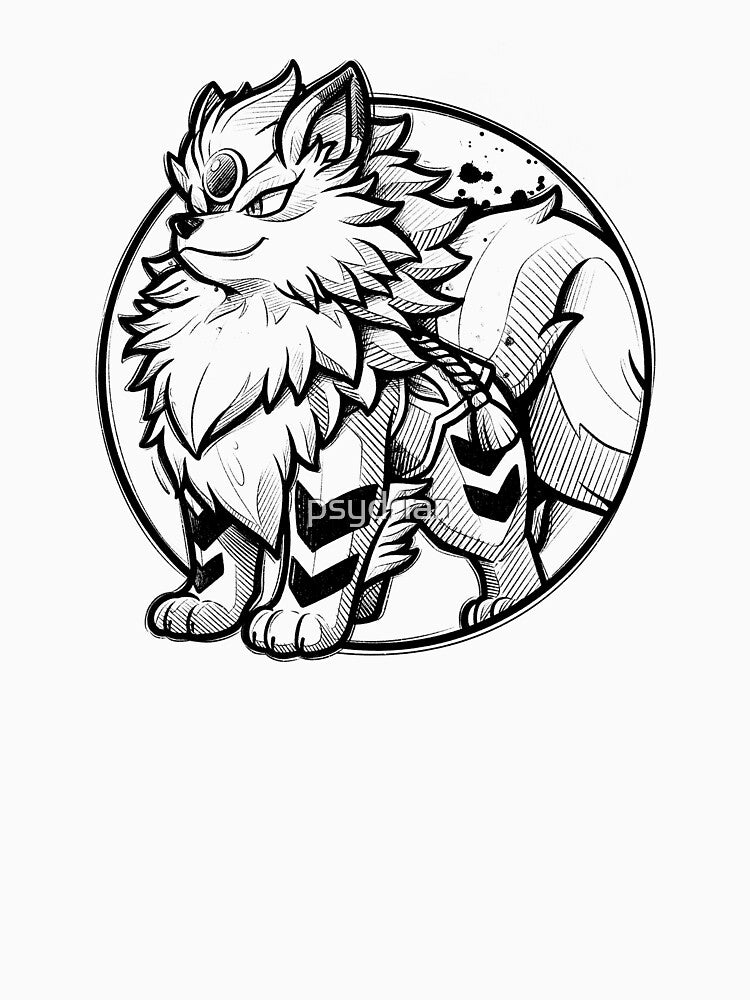Oriental Arcanine BW T-Shirts, Hoodie, Sweatshirt