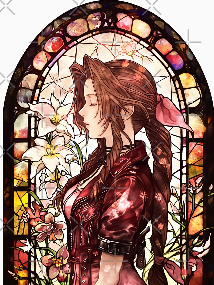 Stained Glass Aerith by SchellStation T-Shirts, Hoodie, Sweatshirt | BlankRebels.com (Image 3)
