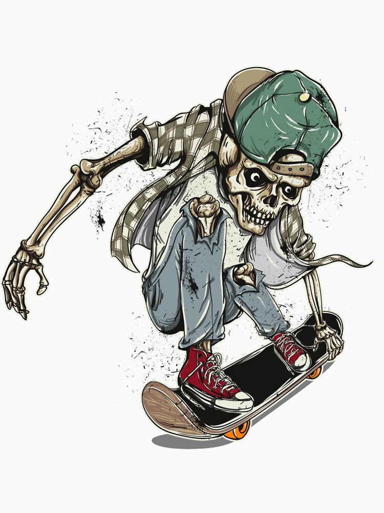 skeleton, funny skeleton, halloween skeleton, skeleton skateboard, funny skeleton skateboard, halloween... (Image 2)