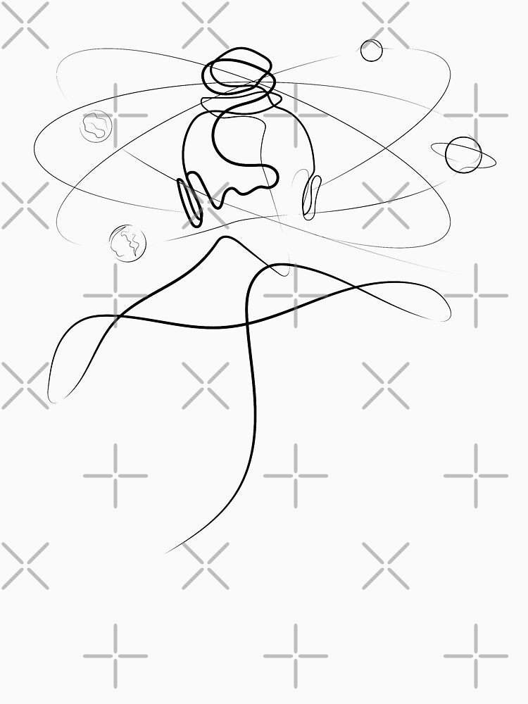 She's The Center Of The Universe | One Line Artist | Minimal Art | One Line Art | Minimalist by One-Line-Artist... (Image 3)