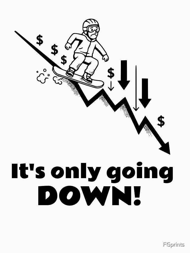 It's only going DOWN! – Funny Stock Market by FGprints T-Shirts, Hoodie, Sweatshirt | BlankRebels.com (Image 3)