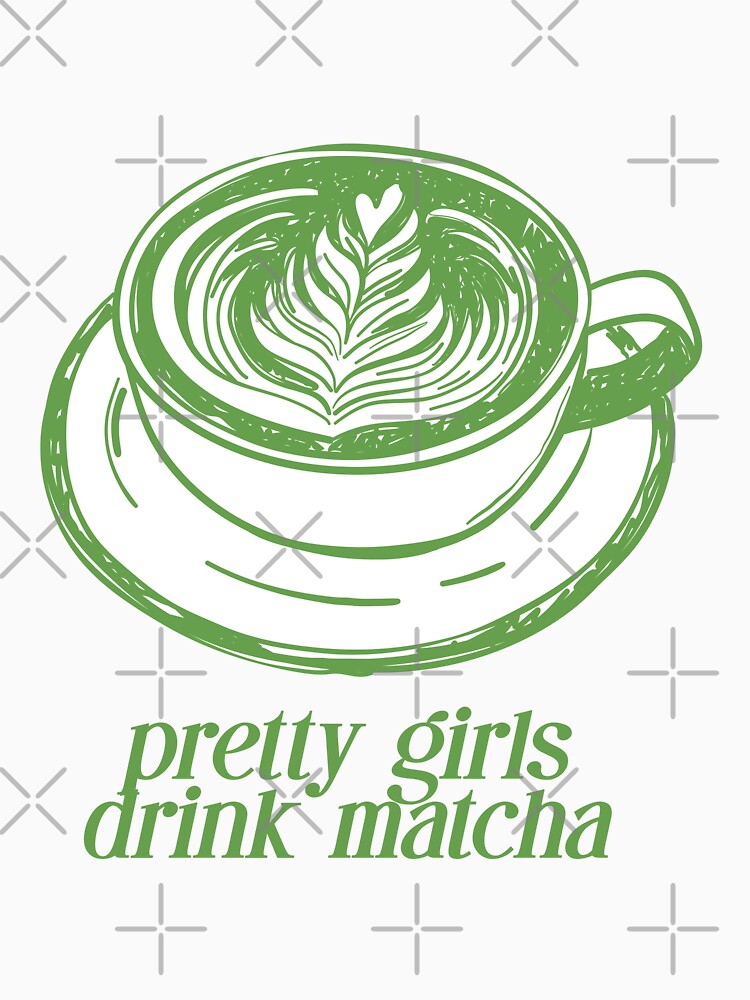 Pretty girls drink matcha. Matcha latte. by CoCoArt-Ua T-Shirts, Hoodie, Sweatshirt | BlankRebels.com (Image 3)