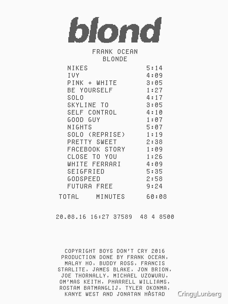 Frank ocean blonde tee by CringyLunberg Hoodie, Sweatshirt | BlankRebels.com (Image 3)