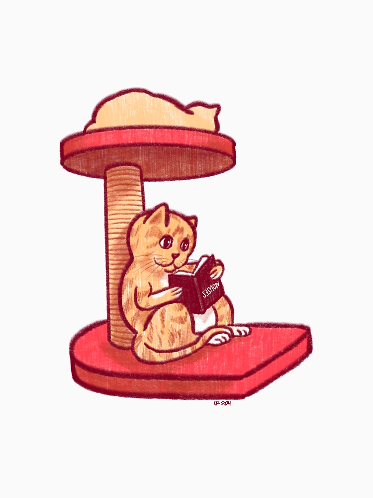 Cute Reading Cat by UrsulaRodgers T-Shirts, Hoodie, Sweatshirt | BlankRebels.com (Image 3)