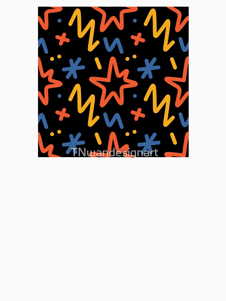 Abstract simple minimal line doodle colorful scribble pattern by TNwandesignart T-Shirts, Hoodie, Sweatshirt (Image 3)