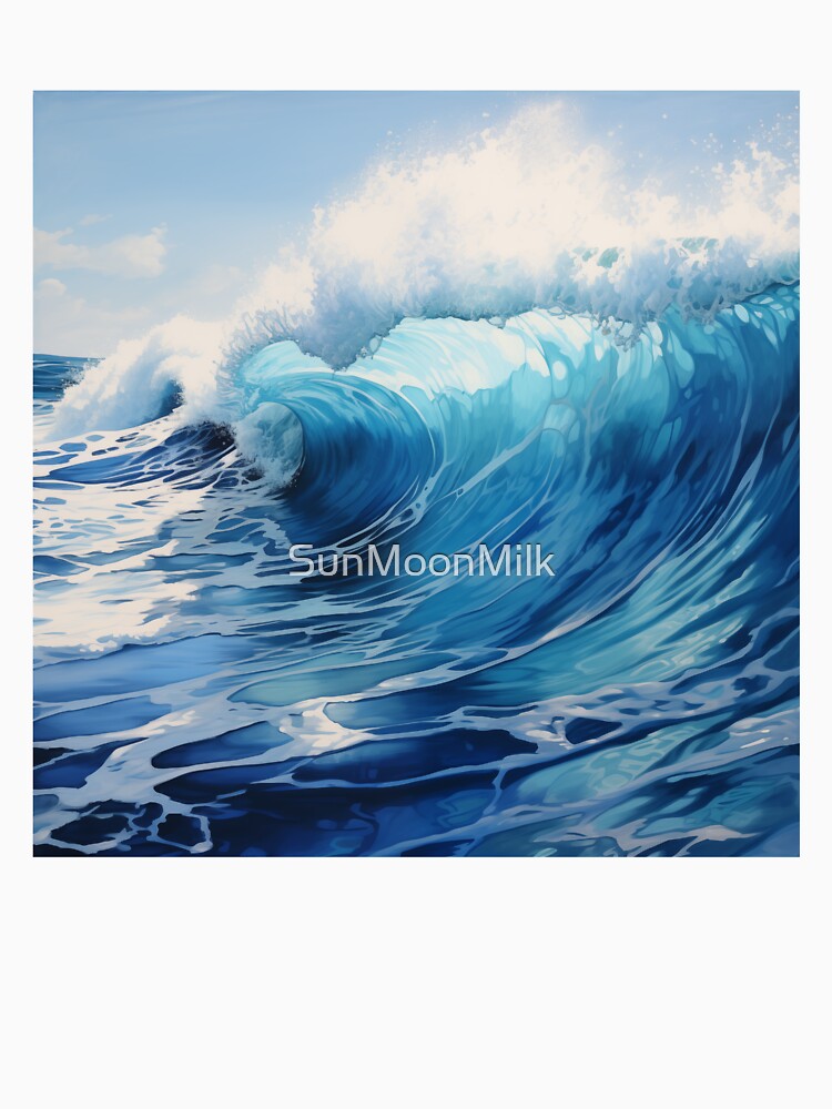 Pretty Blue Ocean Waves by SunMoonMilk T-Shirts, Hoodie, Sweatshirt | BlankRebels.com (Image 3)