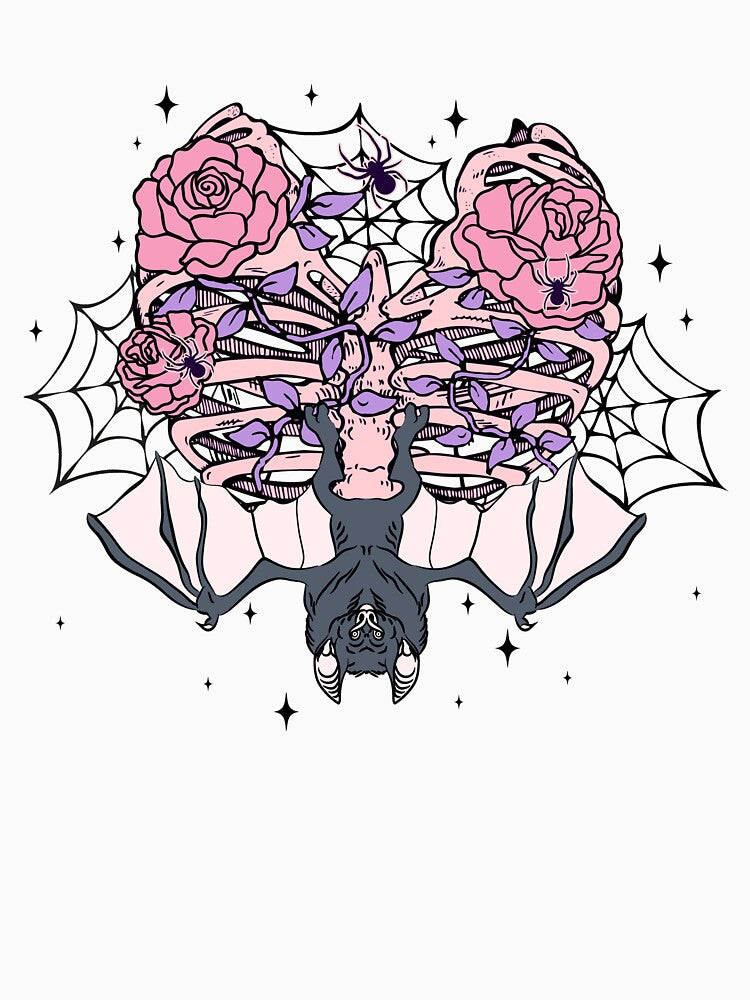 Bat Flower Funny Bat Halloween by DNW-art T-Shirts, Hoodie, Sweatshirt | BlankRebels.com (Image 3)