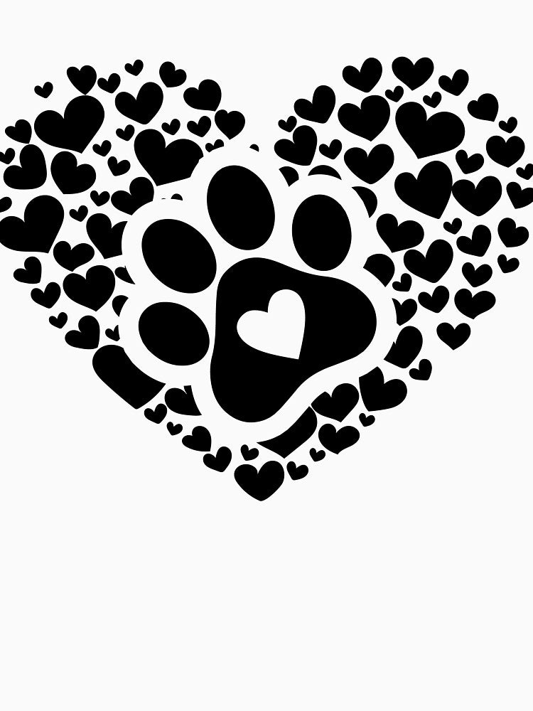 Pet paw hearts, Pet lover by GinyHappyLogo