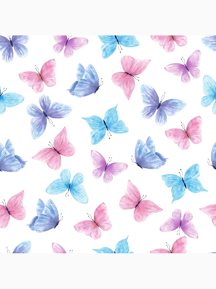 Pretty Watercolor Butterflies Pattern by newburyboutique T-Shirts, Hoodie, Sweatshirt | BlankRebels.com (Image 3)