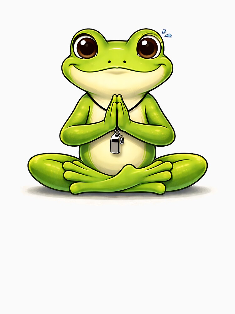 Funny Yoga Frog Shirt – Yoga Instructor Meditation Cute Mindfulness Animal Tee by Digital Culture Studio... (Image 3)