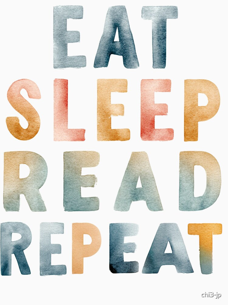 Eat Sleep Read Repeat – Bold Minimalist Typography for Book Lovers by chi3-jp T-Shirts, Hoodie, Sweatshirt (Image 3)