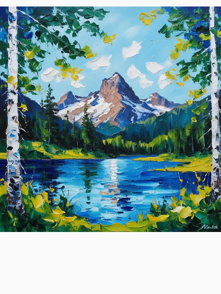 Contemporary Peak Mountain Art by Forest Aura Vibes T-Shirts, Hoodie, Sweatshirt | BlankRebels.com (Image 3)